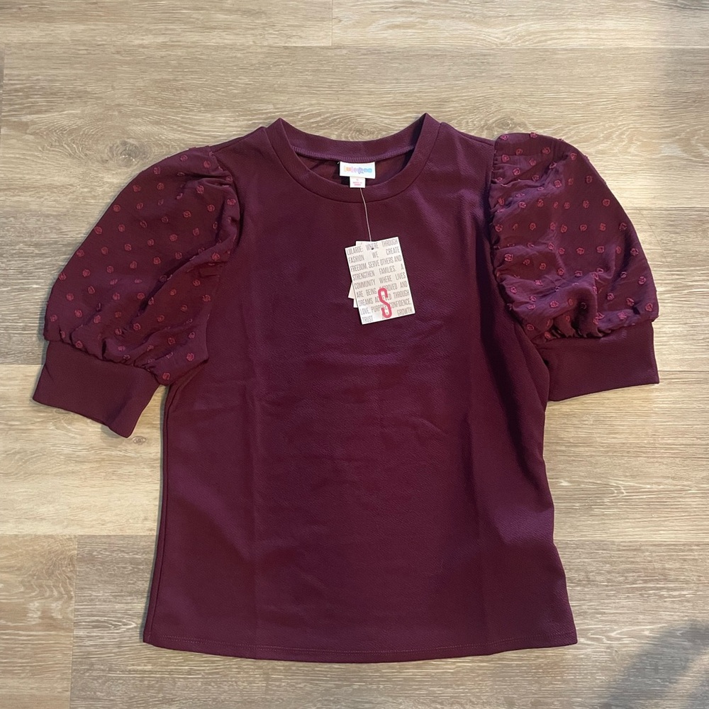 Burgundy Lularoe Morielle Top